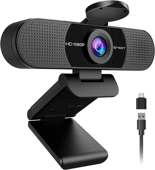 C960 1080P Webcam with Microphone, 2 Mics, 90° FOV, Computer Camera
