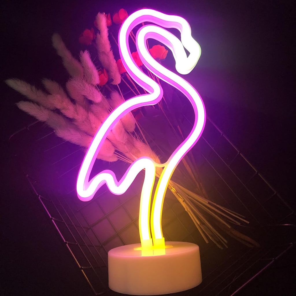 Pink flamingo neon sign