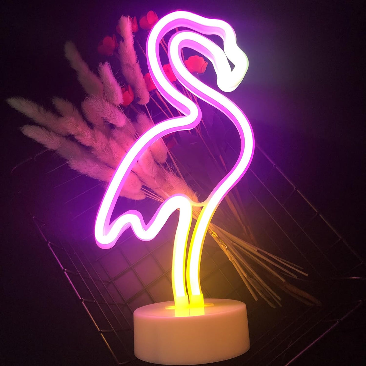Pink flamingo neon sign