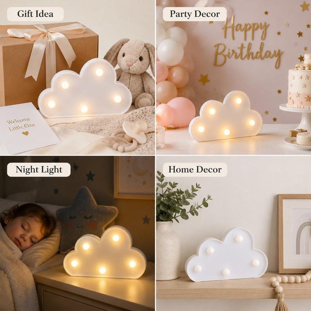 3 Pcs LED Cloud Lights,Cloud Shaped Night Lamp,Hangable on the Wall