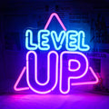 Level up Neon Sign Game Room Neon Light for Man Caves Gamers