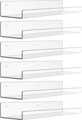 15" X 4" Acrylic Shelves for Wall Storage and Organizer, 6 Pcs