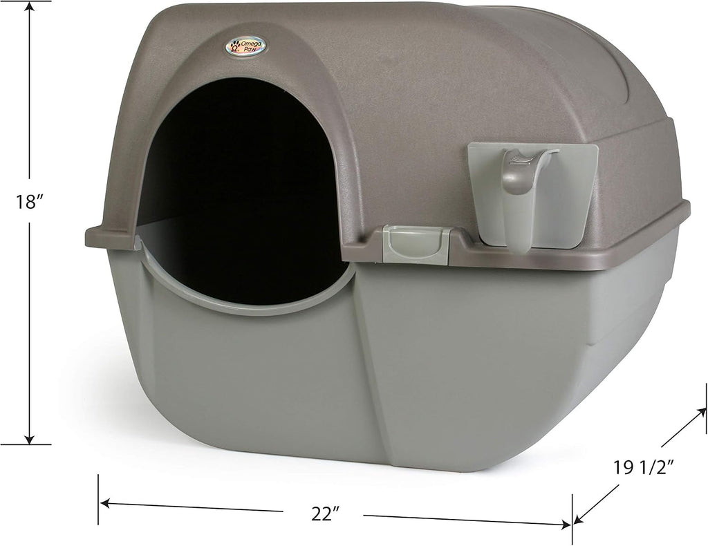 Roll 'N Clean Self Cleaning Litter Box, Brown, Large