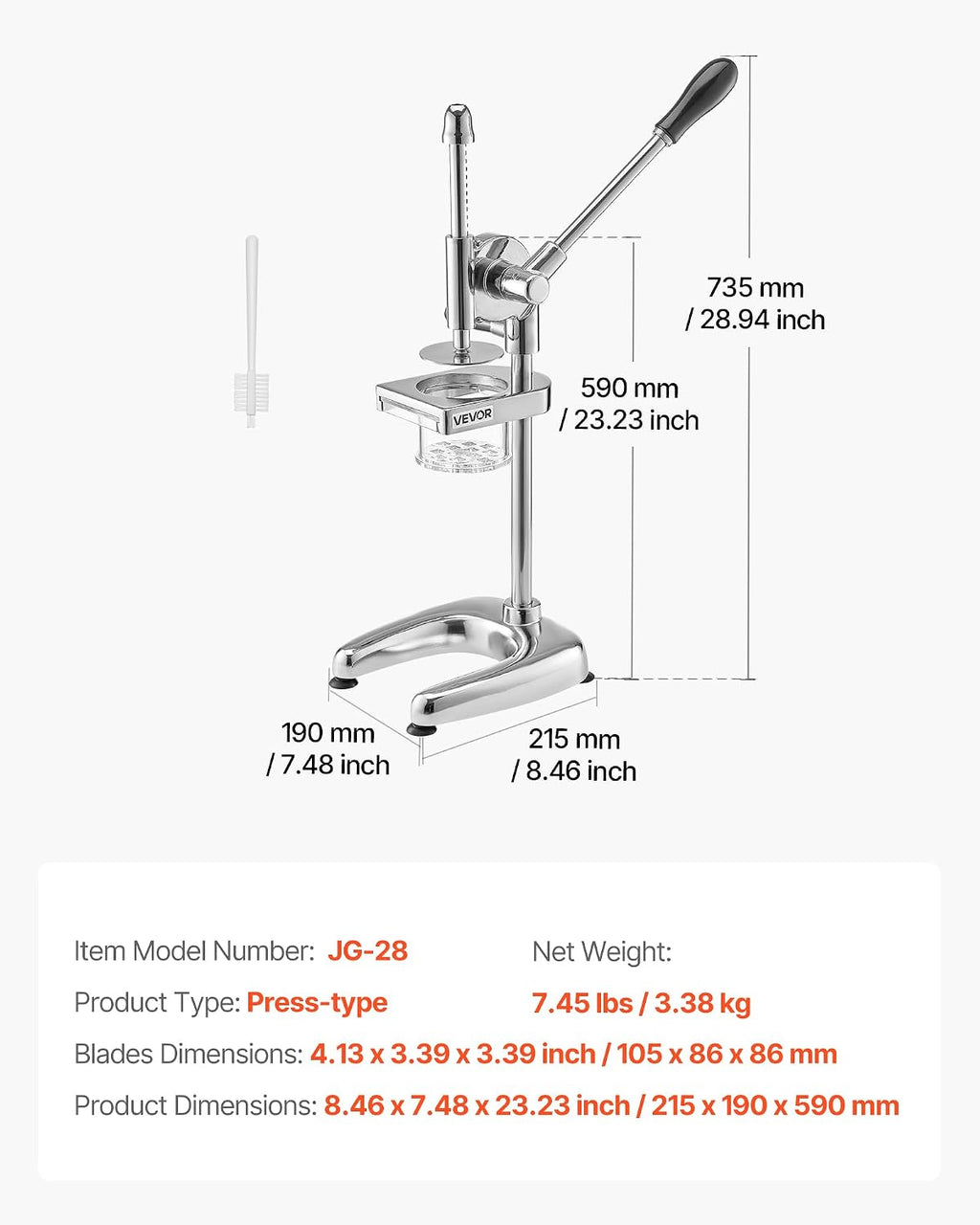 Super Long French Fry Squeezer, Commercial Fried Potato Strips Maker, Extra Long Japanese Style French Fries Maker with Pull-Out Extruder, Manual Mashed Potato Extruder for Food Truck, Kitchen