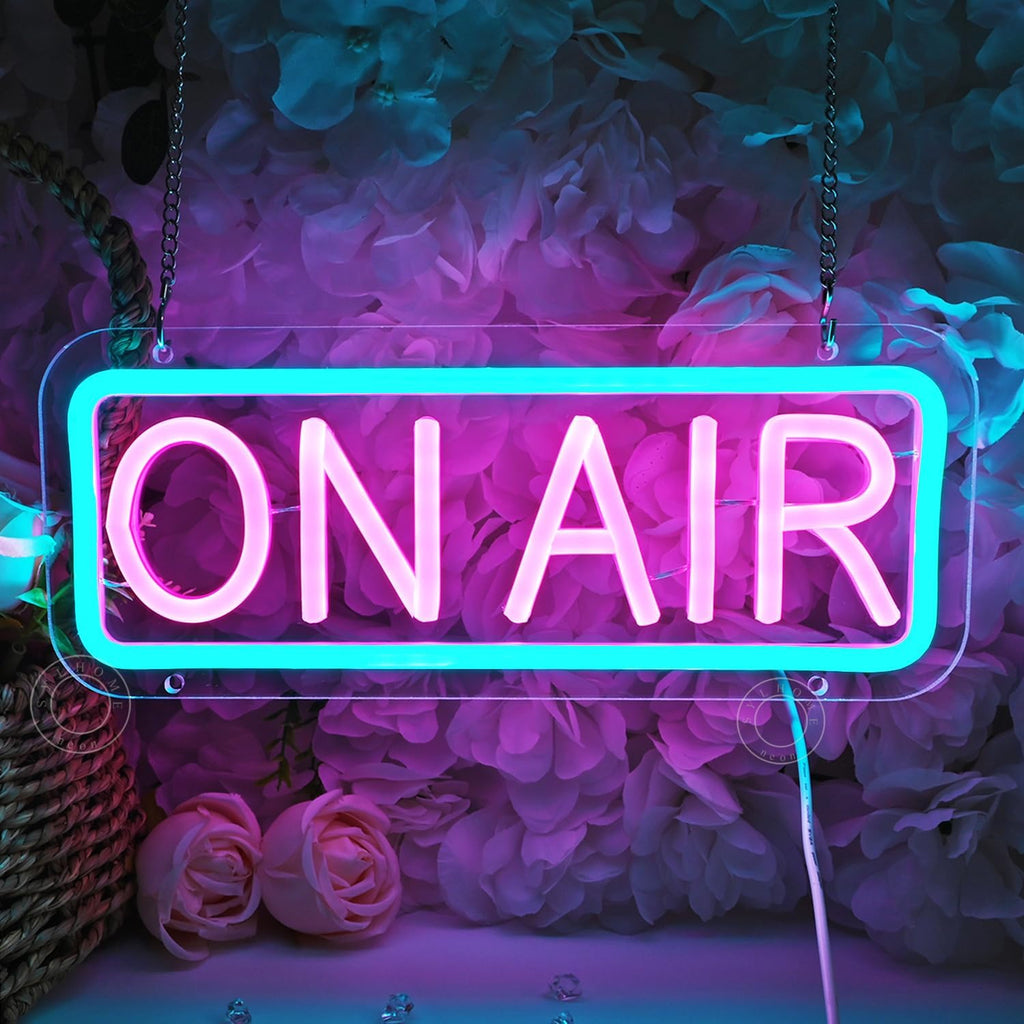 on Air Led Neon Light Sign Radio Bedroom Live Streaming Wall Decor