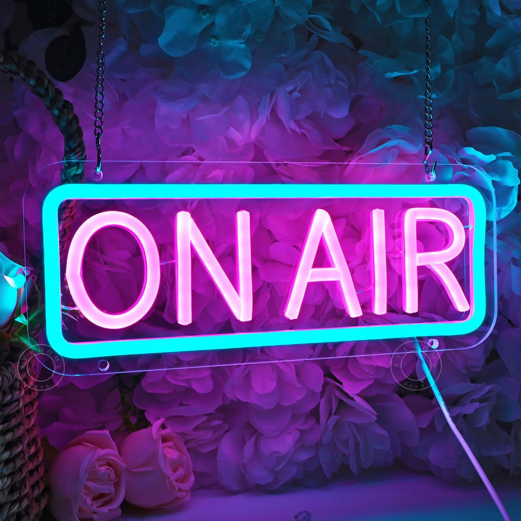 on Air Led Neon Light Sign Radio Bedroom Live Streaming Wall Decor