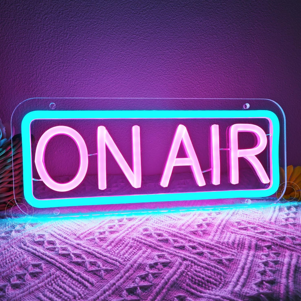 on Air Led Neon Light Sign Radio Bedroom Live Streaming Wall Decor
