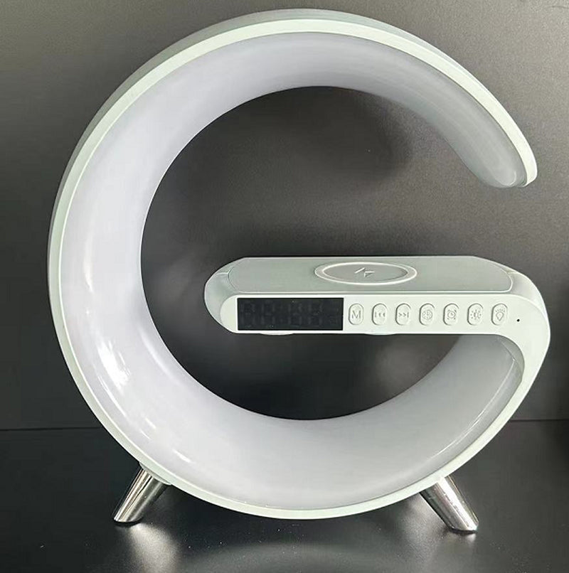 New Intelligent G Shaped LED Lamp Bluetooth Speake Wireless Charger Atmosphere Lamp App Control for Bedroom Home Decor
