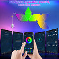 Triangular LED Lights, 10 RGB Wall Panels, Modular Intelligent Light Panel with APP, Remote and Music Synchronization, Honeycomb Light Wall in Game Room, Bedroom Decoration