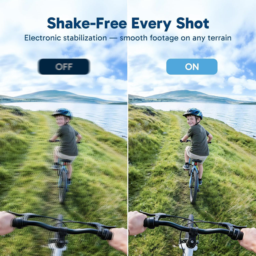 EK7000 4K30FPS 20MP Wifi Action Camera with EIS Ultra HD 131FT Waterproof Underwater Camera Remote Control 4X Zoom Support External Microphone Black