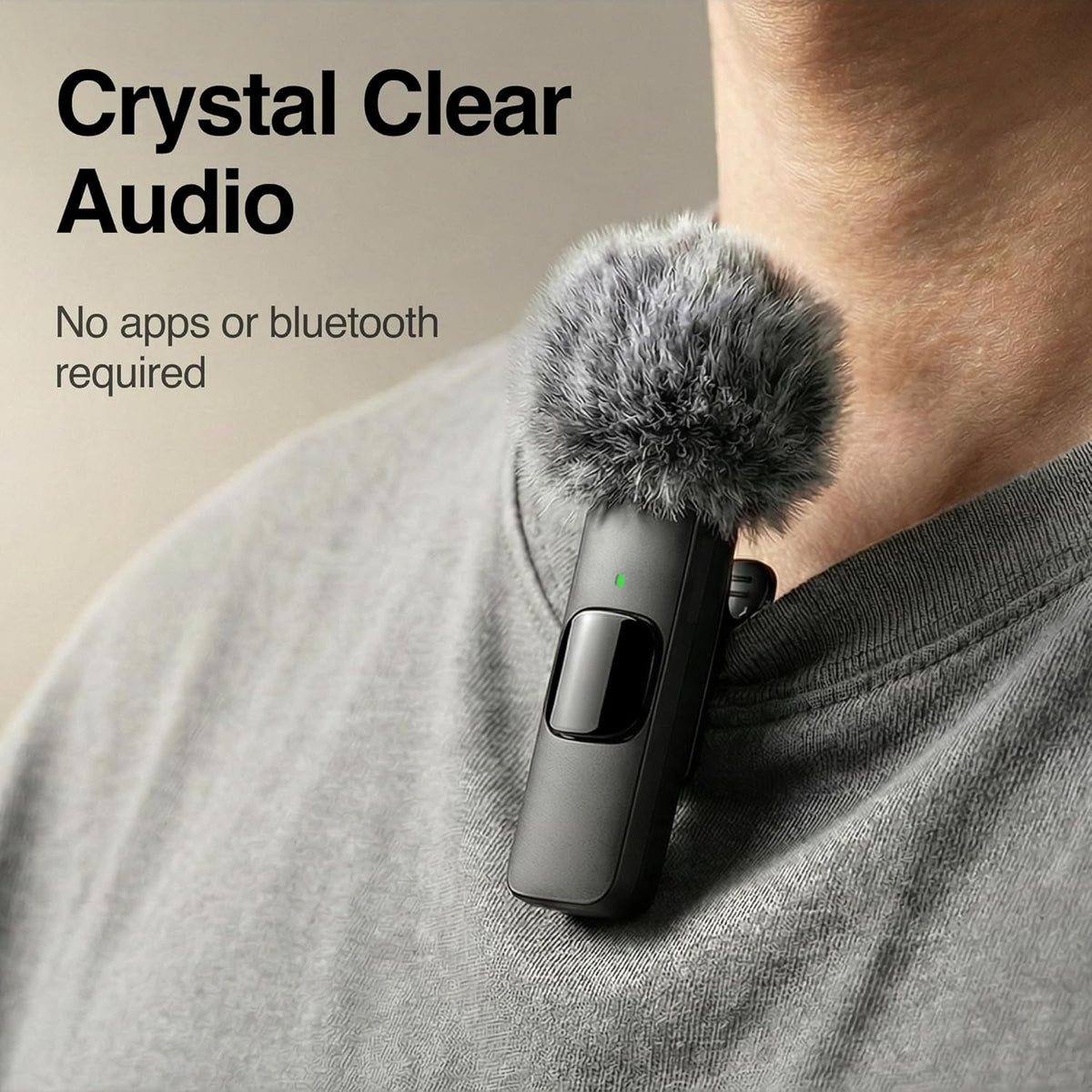 (Latest Model – #1 Microphone for Iphone & Android, Wireless Mini Microphone, Clear Voice, Noise Cancelling, Lavalier Mic for Tiktok, Youtube & Interviews