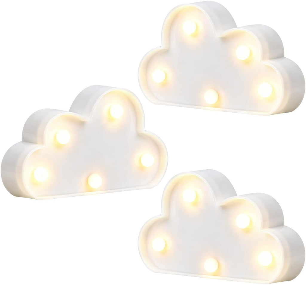 3 Pcs LED Cloud Lights,Cloud Shaped Night Lamp,Hangable on the Wall