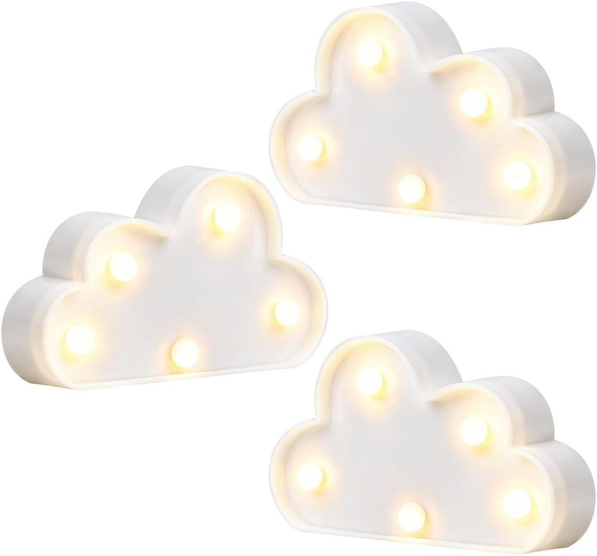 3 Pcs LED Cloud Lights,Cloud Shaped Night Lamp,Hangable on the Wall