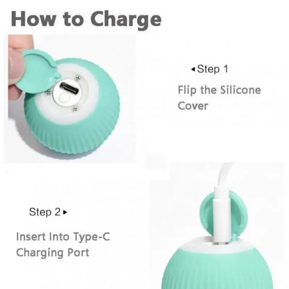 Electric Dog Cat Ball Toy,Indoor Large and Small Cat Dog Interactive Intelligent Rolling Pet Ball