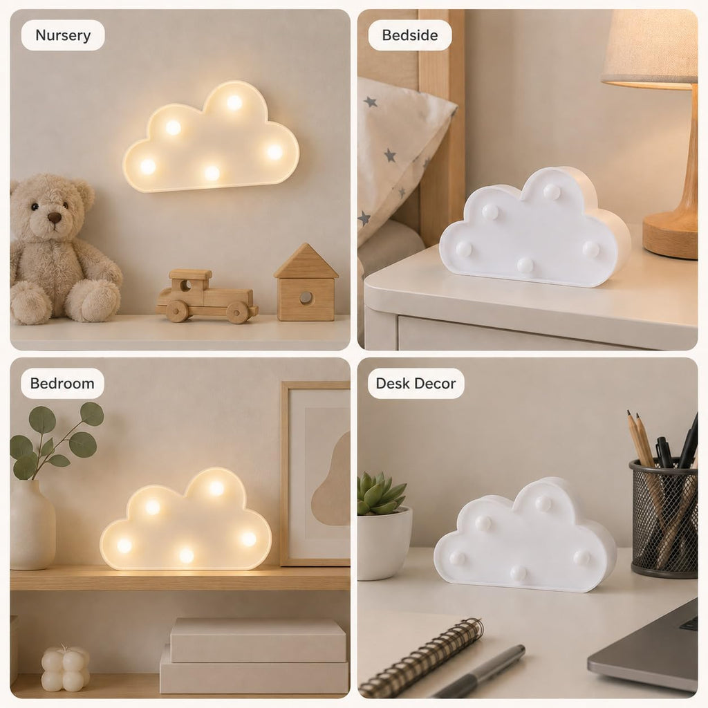 3 Pcs LED Cloud Lights,Cloud Shaped Night Lamp,Hangable on the Wall