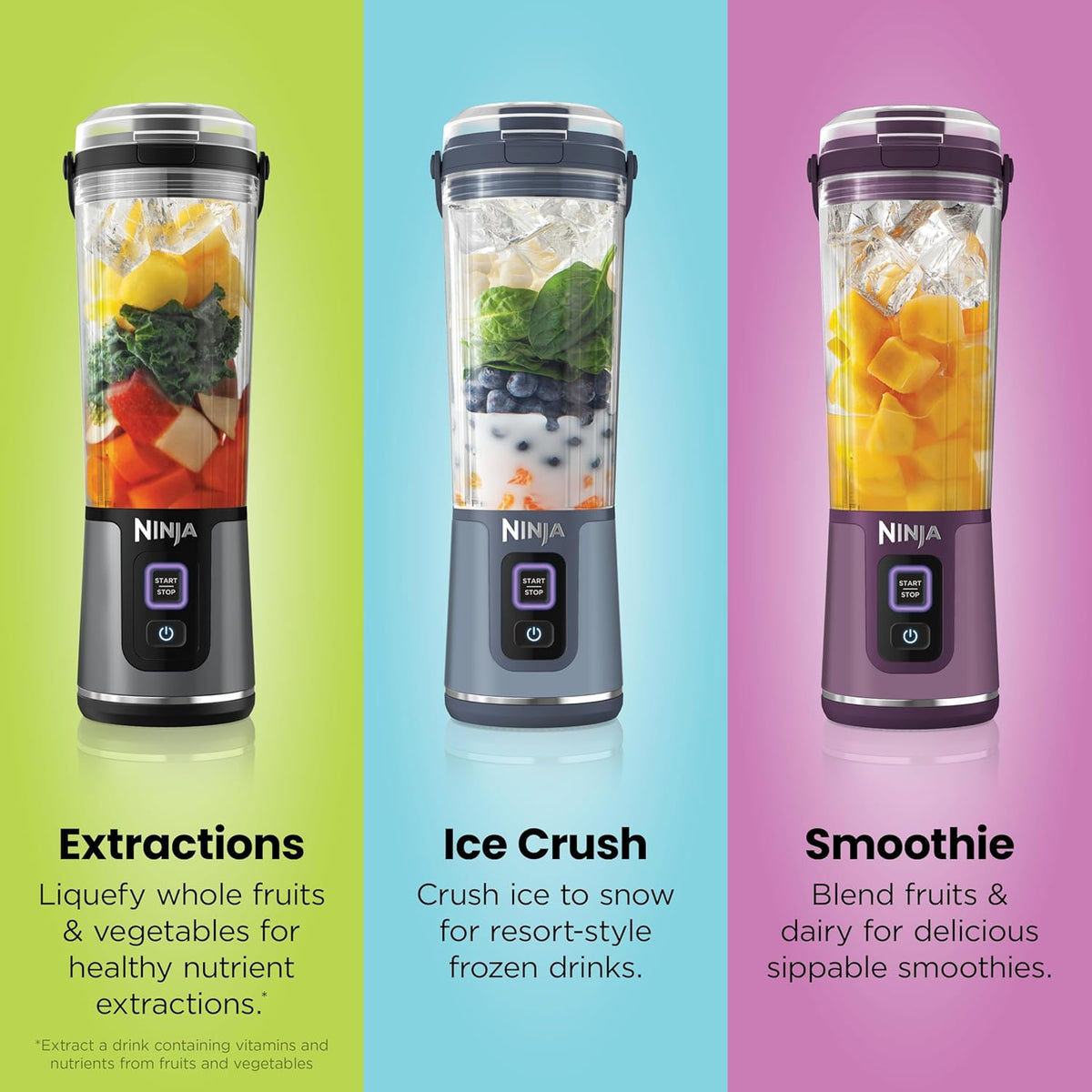 Ninja Blast Portable Blender, Cordless, 18Oz Vessel, Black, BC151BK