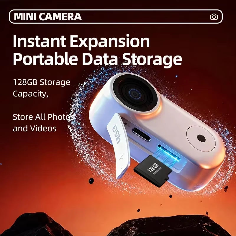 Mini Action Camera 4K HD Thumb POV Camera Sports Camera Portable Wearable Helmet Recorder Magnetic Pocket Body Cam