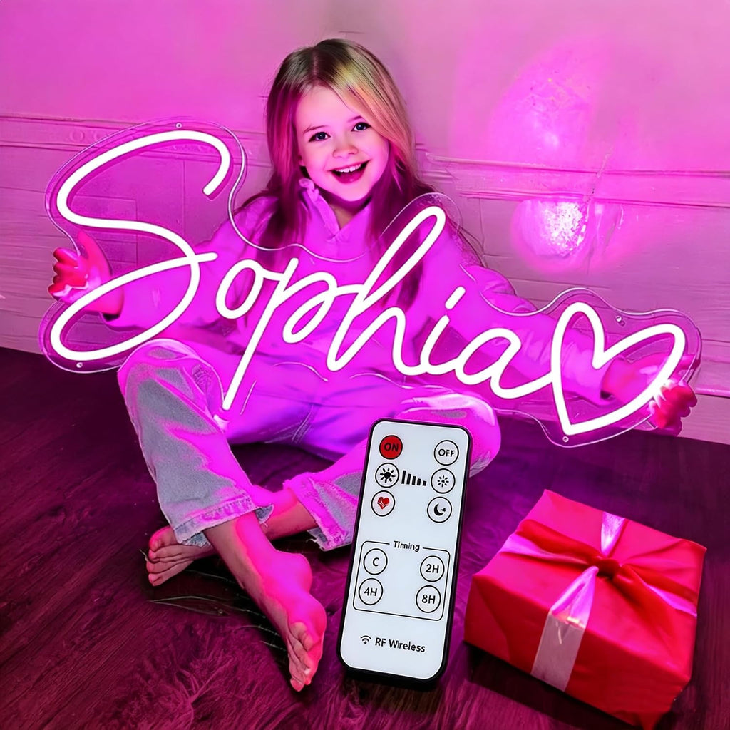 Custom neon sign with a name