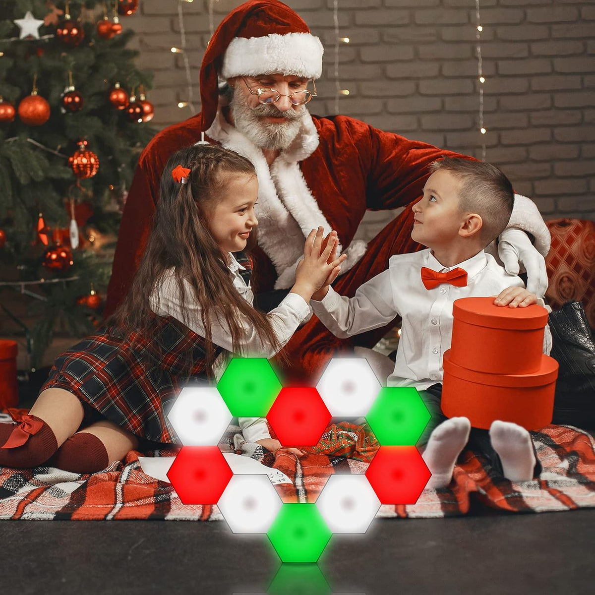 Hexagon Light Panels with Remote, 13 Colors, 10 Pack