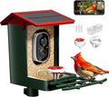 Bird Feeder with Camera Solar Powered, 2K HD Video, AI Bird ID