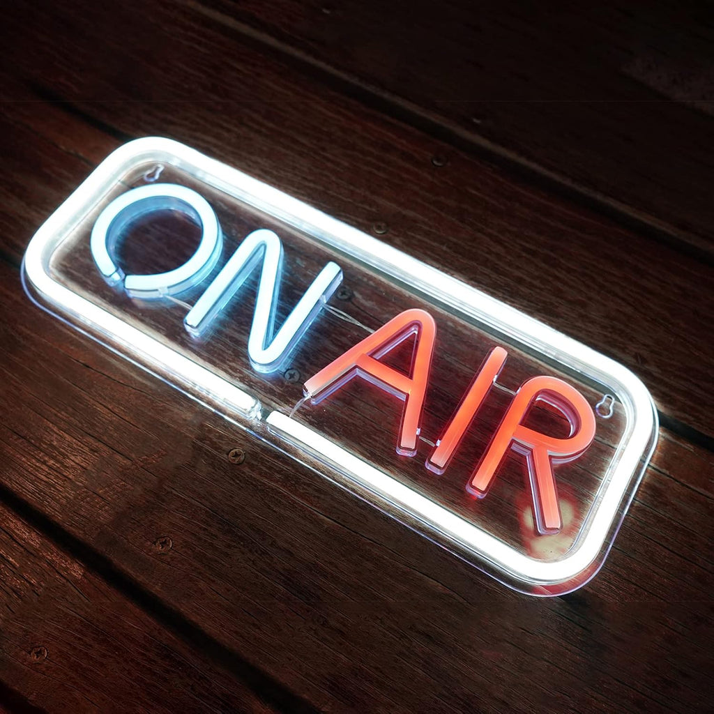 ON AIR Neon Signs, LED Studio Live Decorative Lights, Streaming Recording Sign, USB Connected, for Streamers Influencers Gamers Room Bar Club Home Party Decoration… (Multi)