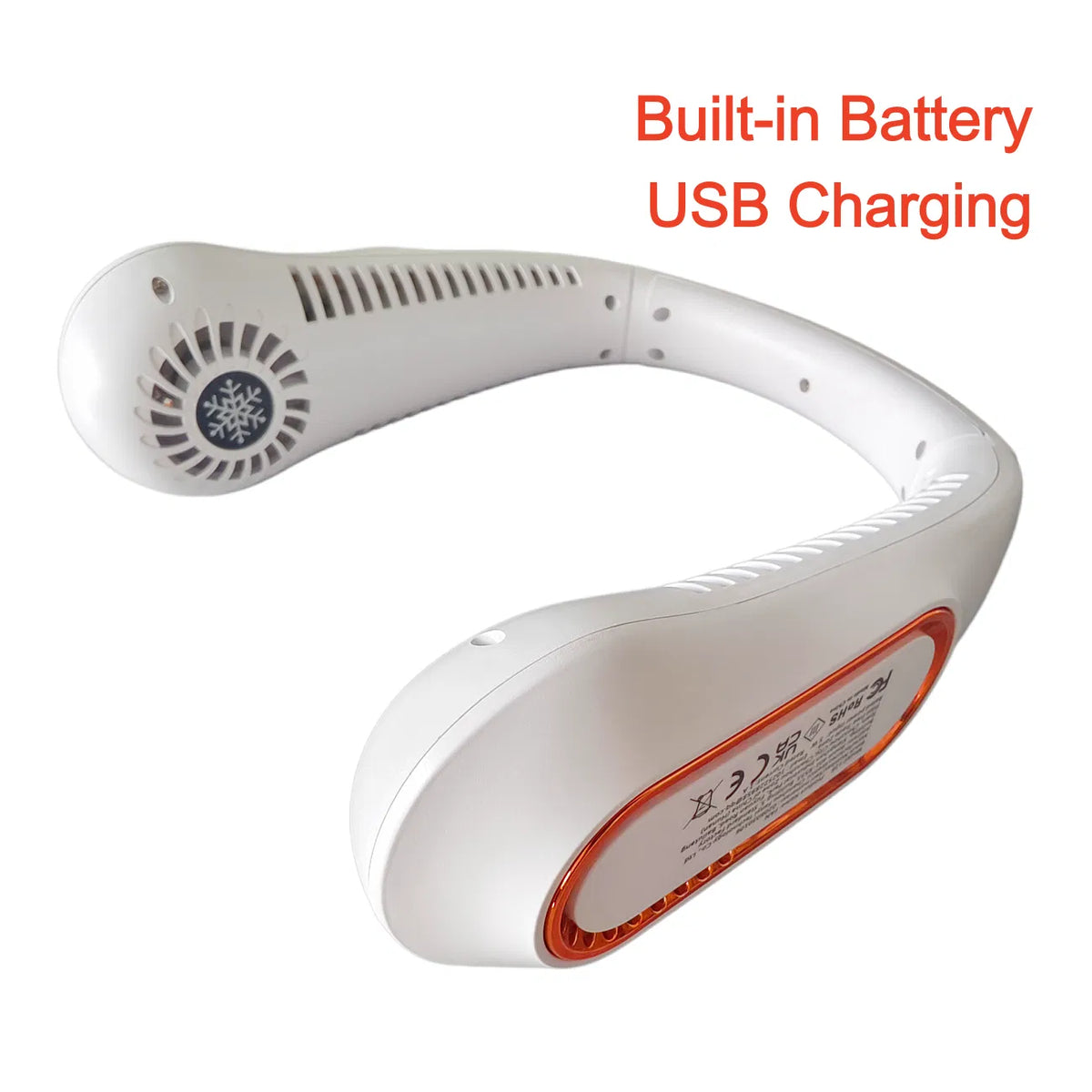 Portable 5 Speed USB Rechargeable Neck Fan Turbo Quiet Personal Bladeless Cooler Fan (US Logistics for Usps/Dhl/Fedex/Ups. No Designated Logistics Acceptedtk/Tmeu Only for Self-Pickup