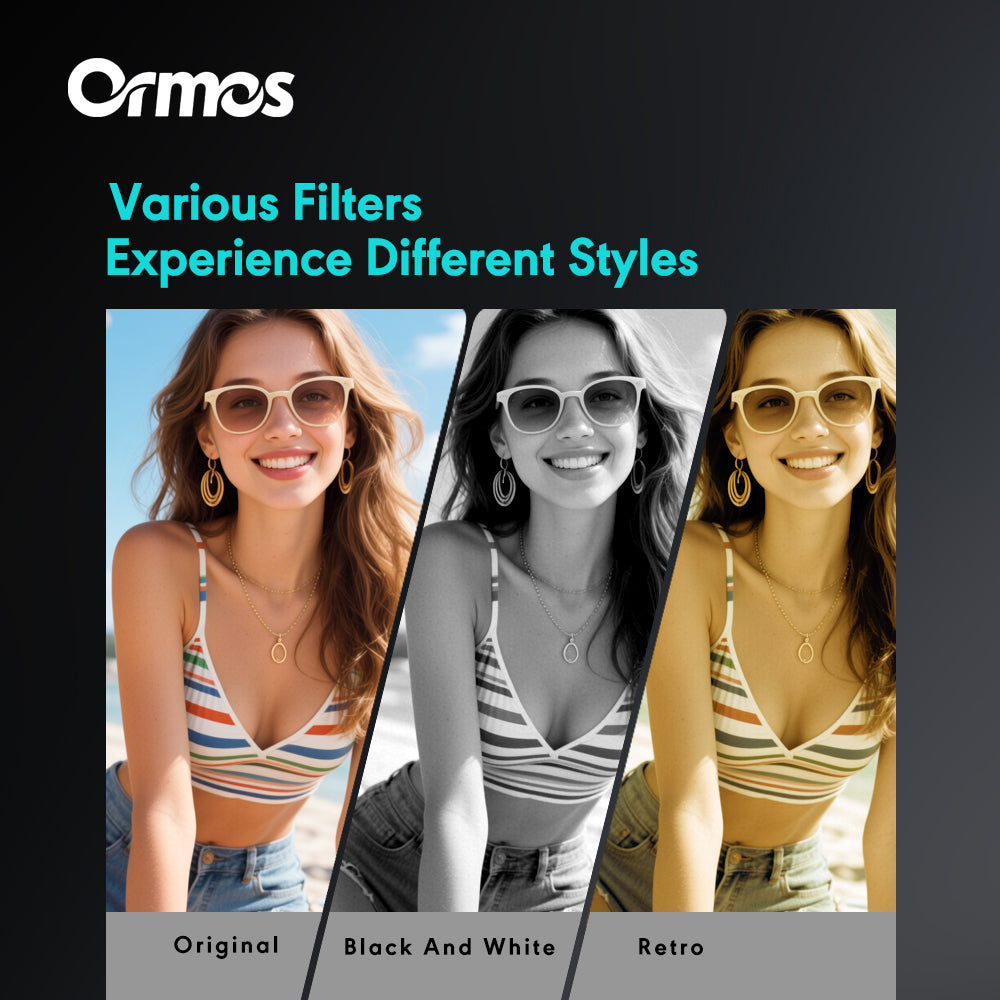 Ormos S131 Ultra-Light Mini Camera, 0.96 Inch Screen, Wearable Travel Camera & Photo Ornament, 16G Portable Hanging Camera with Type-C Charging