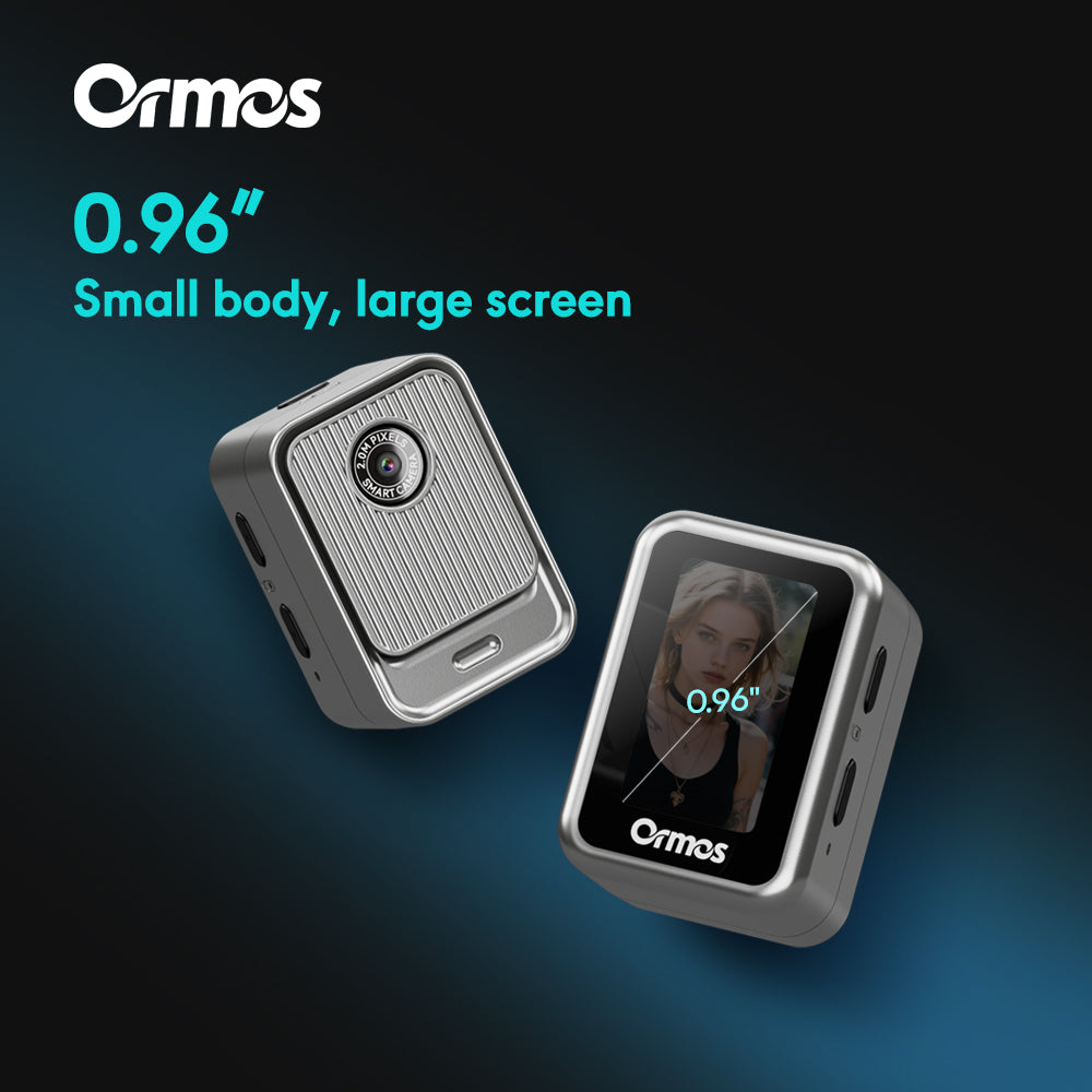 Ormos S131 Ultra-Light Mini Camera, 0.96 Inch Screen, Wearable Travel Camera & Photo Ornament, 16G Portable Hanging Camera with Type-C Charging