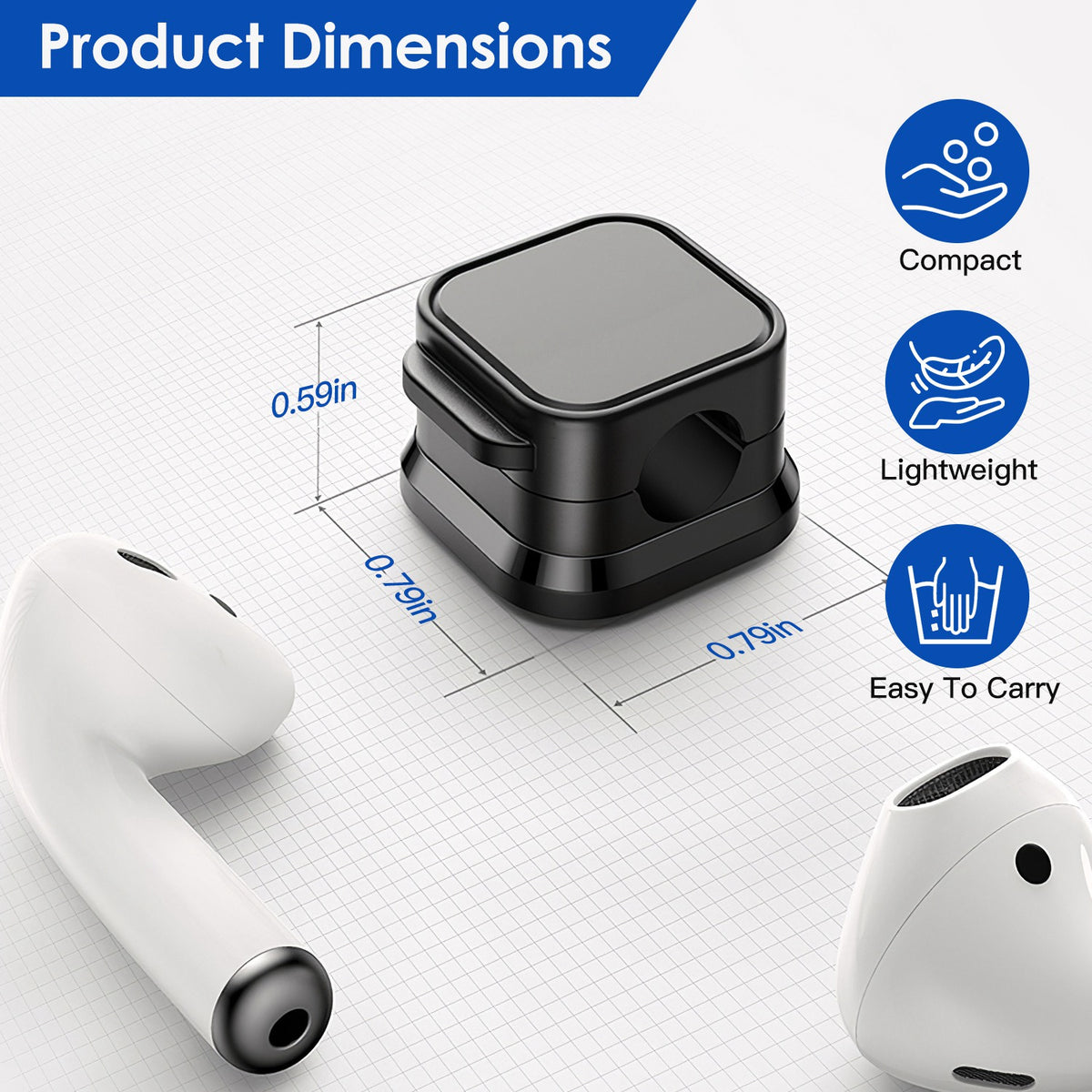 Cable clip dimensions