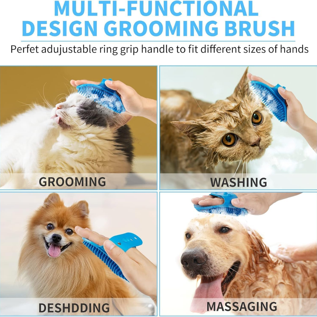 Grooming brush for cats and dogs