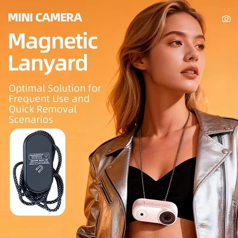 Mini Action Camera 4K HD Thumb POV Camera Sports Camera Portable Wearable Helmet Recorder Magnetic Pocket Body Cam