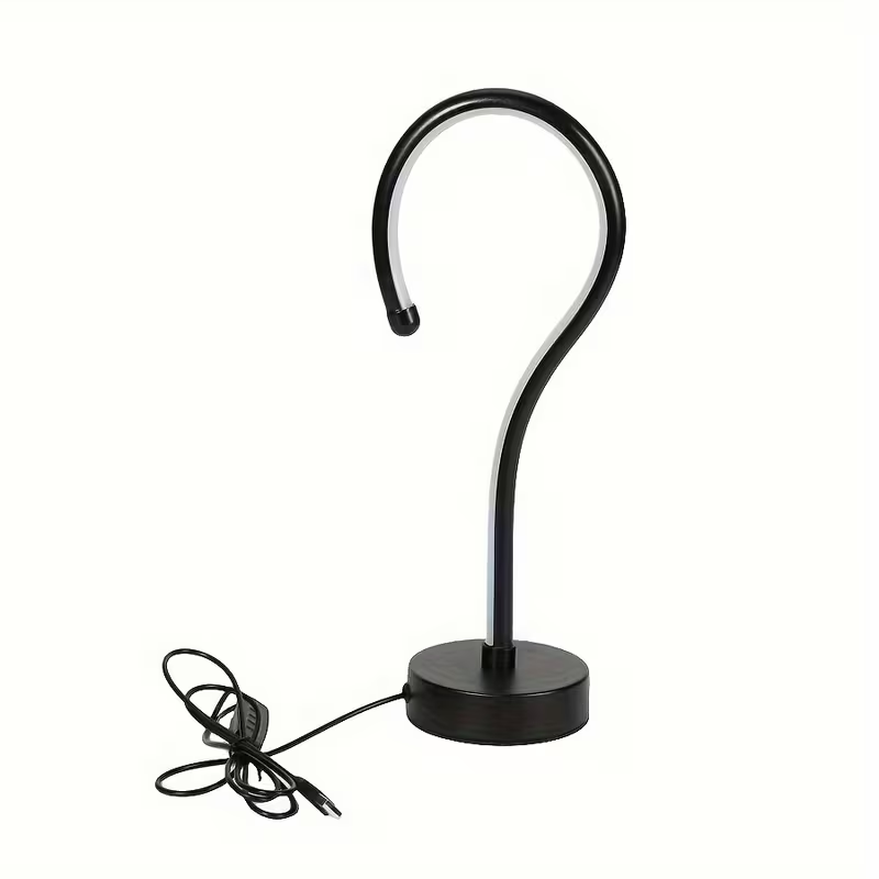 2PC Creative Question Mark Shape Table Lamp, USB Three-Color Dimming Desktop Decoration Table Lamp