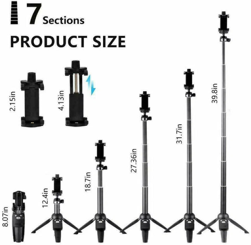Selfie Stick Tripod 40 Bluetooth Remote Portable for Iphone and Android Phones