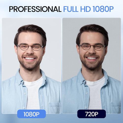C960 1080P Webcam with Microphone, 2 Mics, 90° FOV, Computer Camera