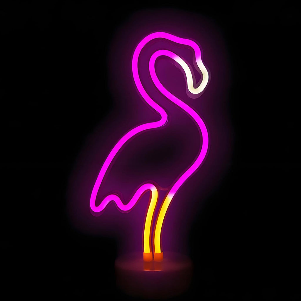 Pink flamingo neon sign