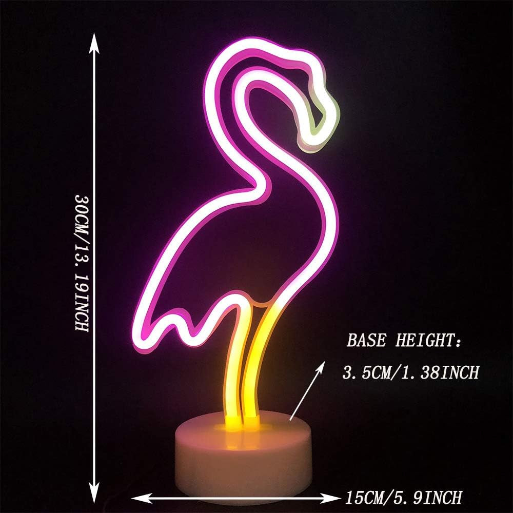 Pink flamingo neon sign