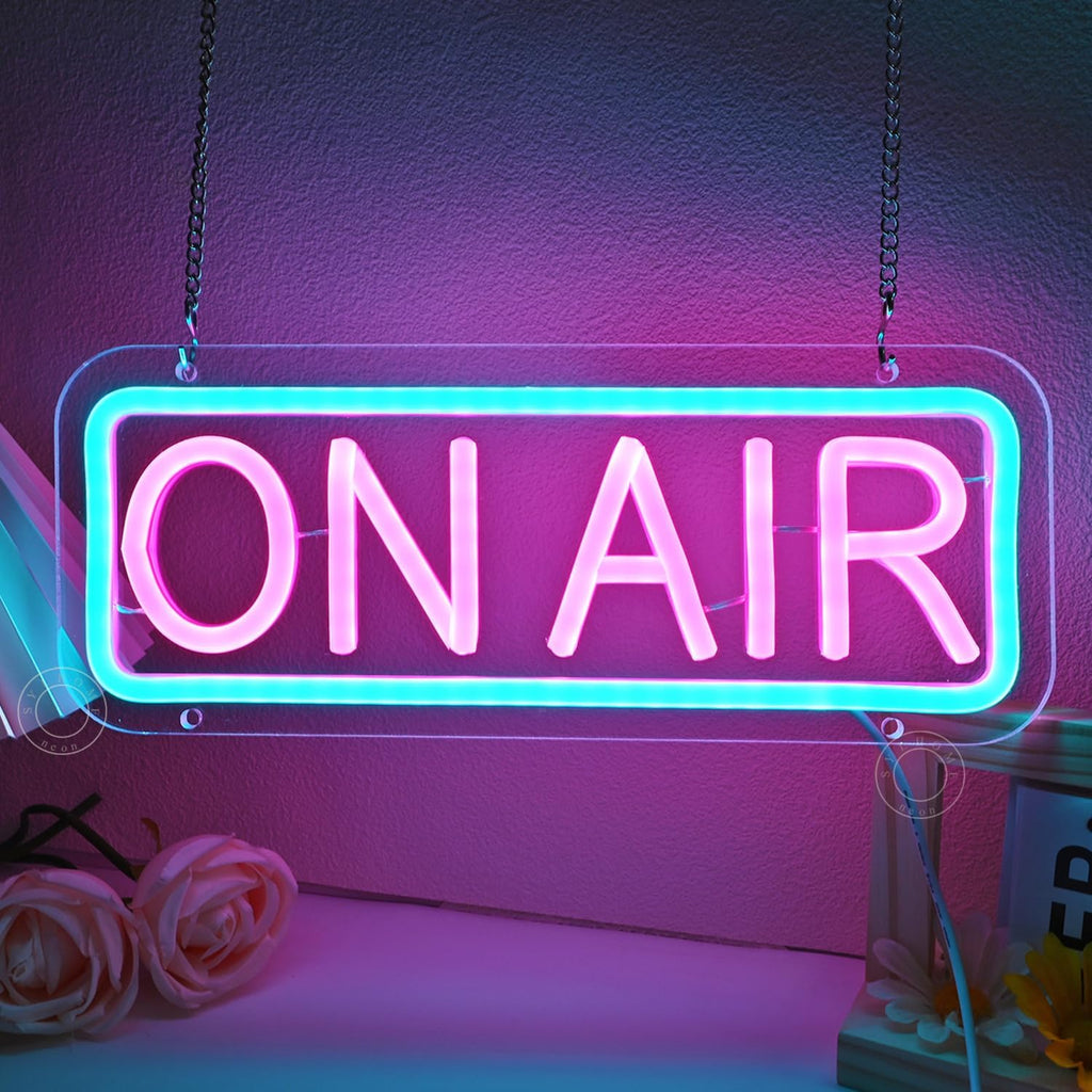 on Air Led Neon Light Sign Radio Bedroom Live Streaming Wall Decor