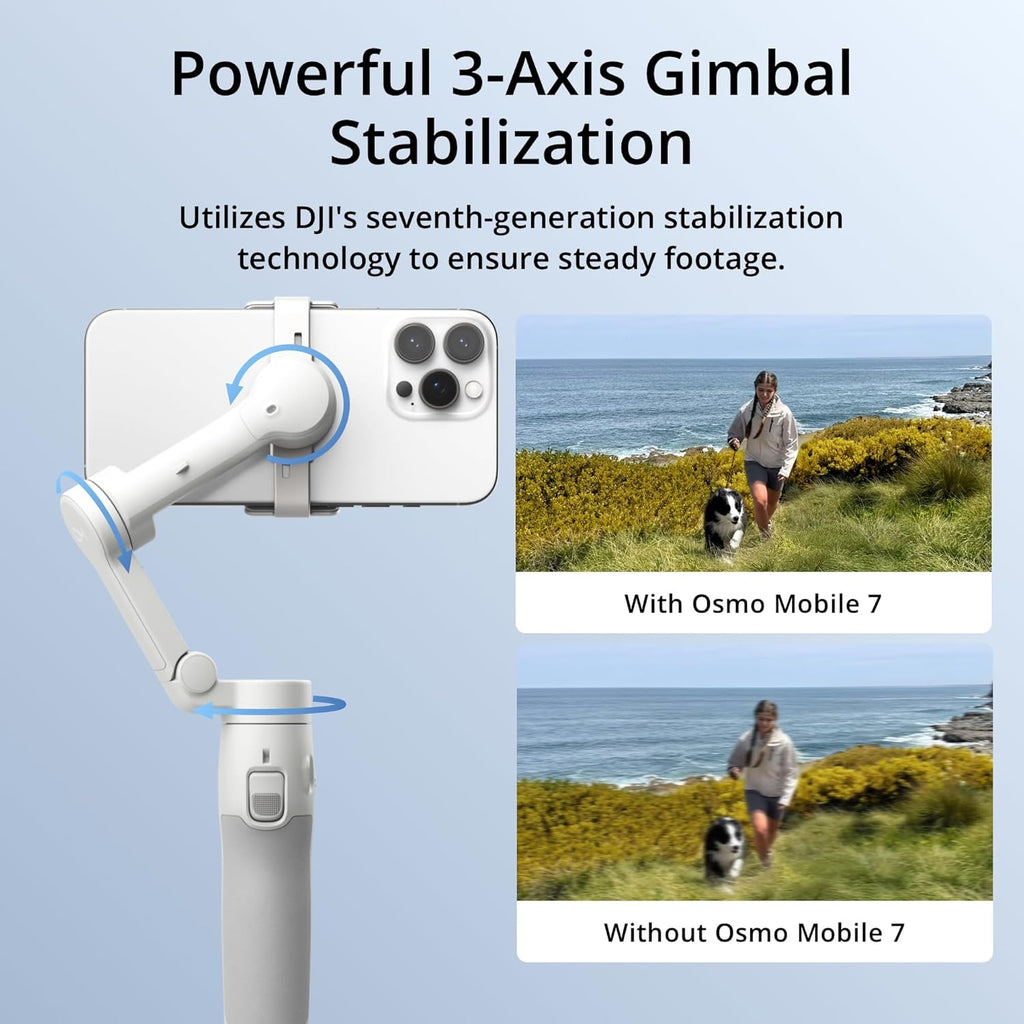 DJI Osmo Mobile 7 Gimbal Stabilizer for Iphone & Android, 3-Axis Gimbal